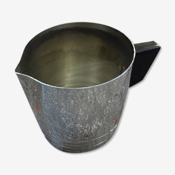 Vintage chrome metal milk jug