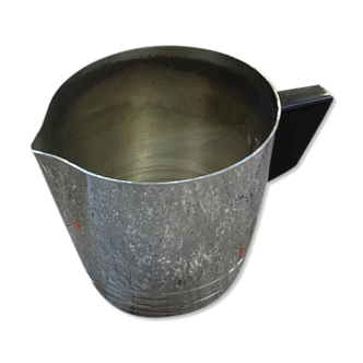 Vintage chrome metal milk jug
