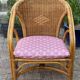 Vintage woven rattan armchair – bohemian charm – vintage – 70s – 80s