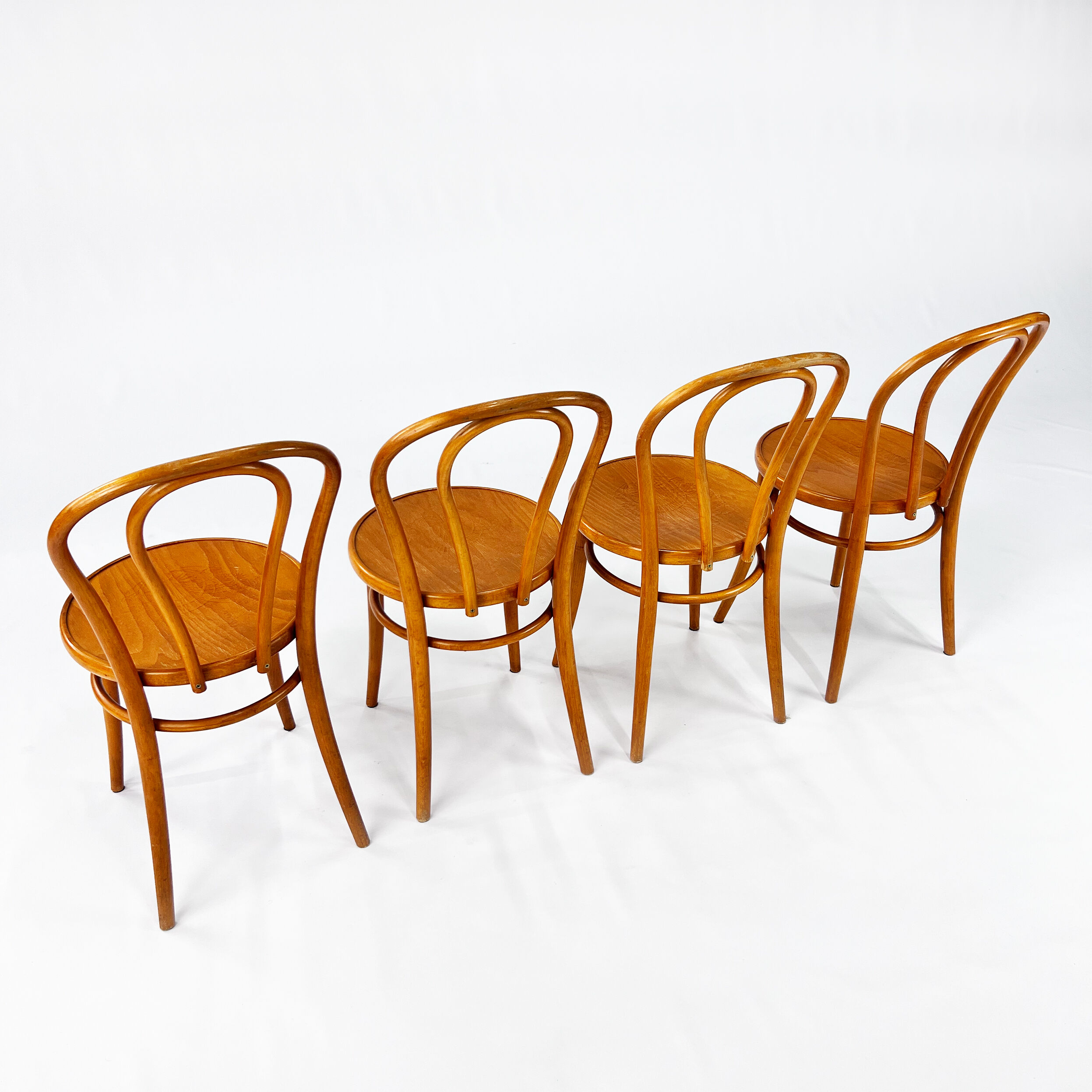 Vintage birch bentwood dining chairs 1960s