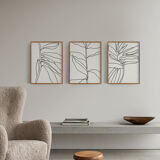Set of 3 giclee prints. Botanical series