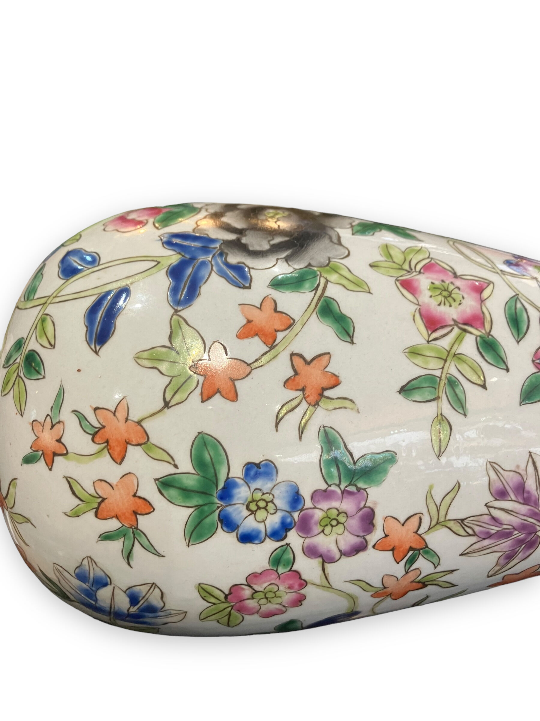 China porcelain vase painted floral decor