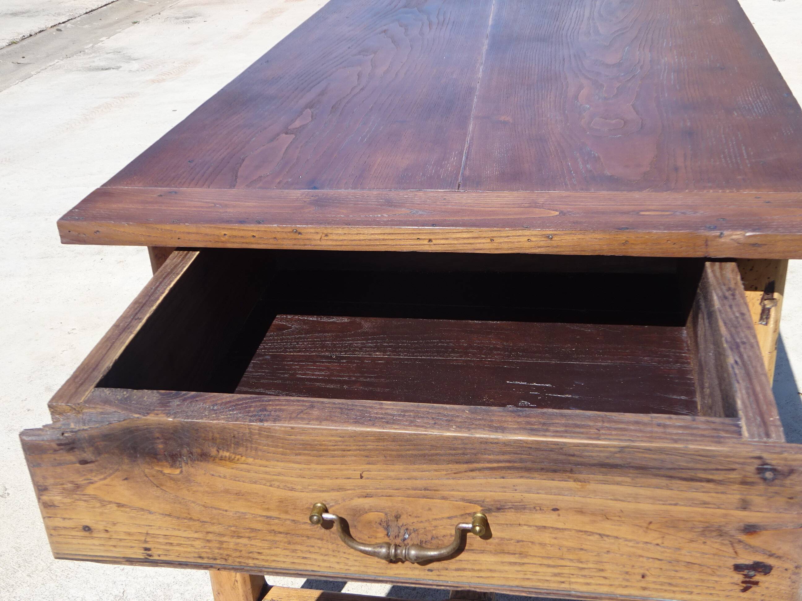 Restored solid oak farmhouse table