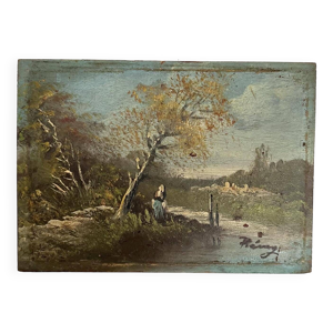 Ancienne peinture campagne