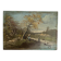 Old French Barbizon countryside painting