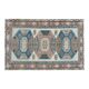 1970s Vintage Turkish Handmade Wool & Cotton Beige Area Rug 115x183