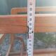Ancienne desserte en bois vintage pieds compas scandinave
