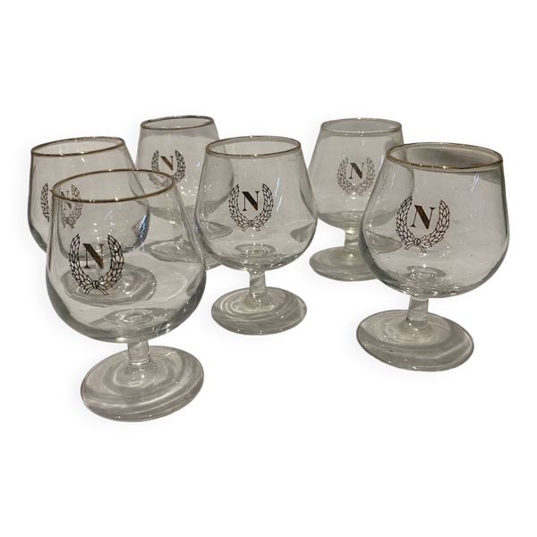 6 verres à cognac Napoléon