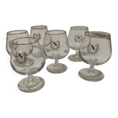 6 verres à cognac Napoléon
