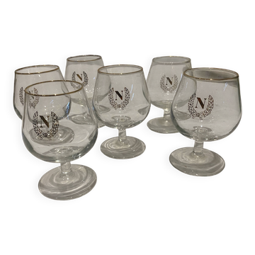 6 verres à cognac Napoléon