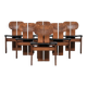 Set of Six 'Africa' Mid-Century Italian Dining Chairs by Scarpa