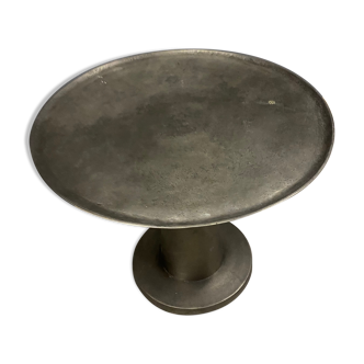 Table ronde industrielle en métal gris