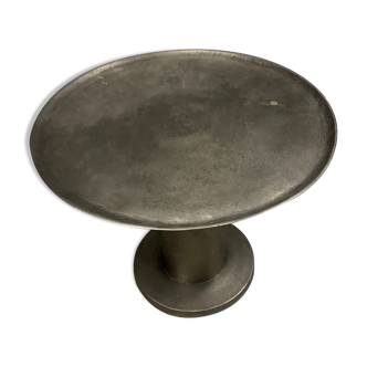 Industrial grey metal round table