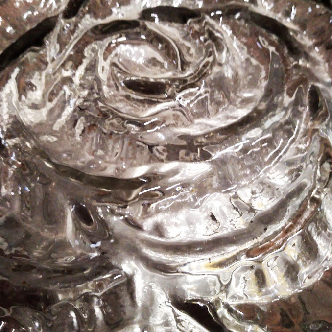 Murano glass square ceiling in the shape of a flower