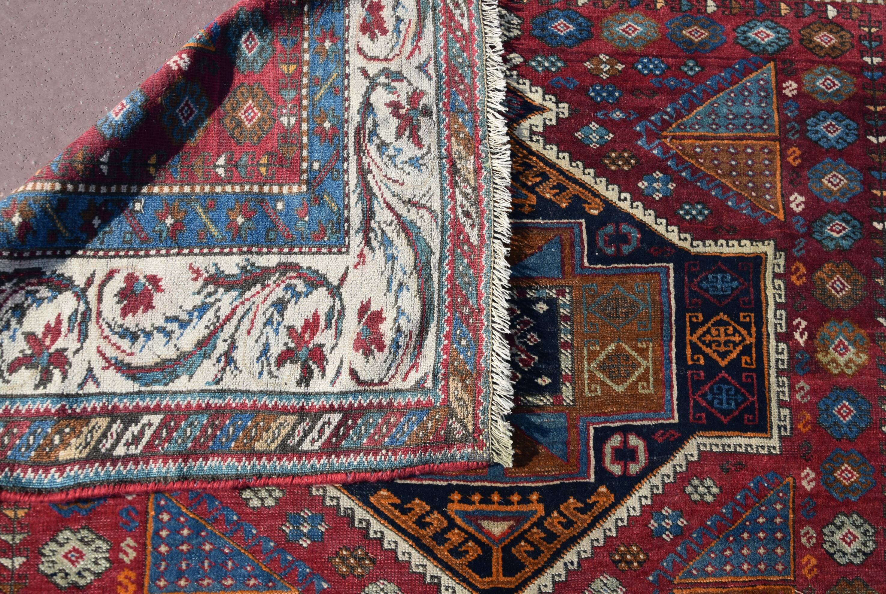 Very Old Turkish Rug, Kurdish Tribe: 1.58 X 3.35 Meters