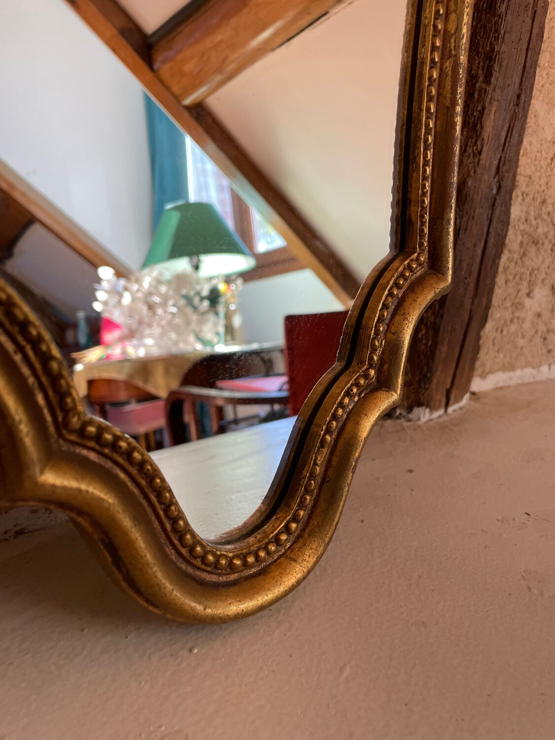 Baroque style gold mirror