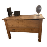 Solid wood chest with opening front