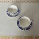 Pair of cups and saucers / Delft blue Gien earthenware