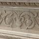 Ancient Renaissance fireplace lintel in pietra serena stone, 15th century.