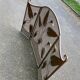 Foldable wrought iron fireplace screen sculpted from the 1950s.