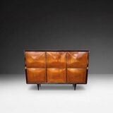 Mid-Century Sideboard in Wood and Brass, Italy, 1950s