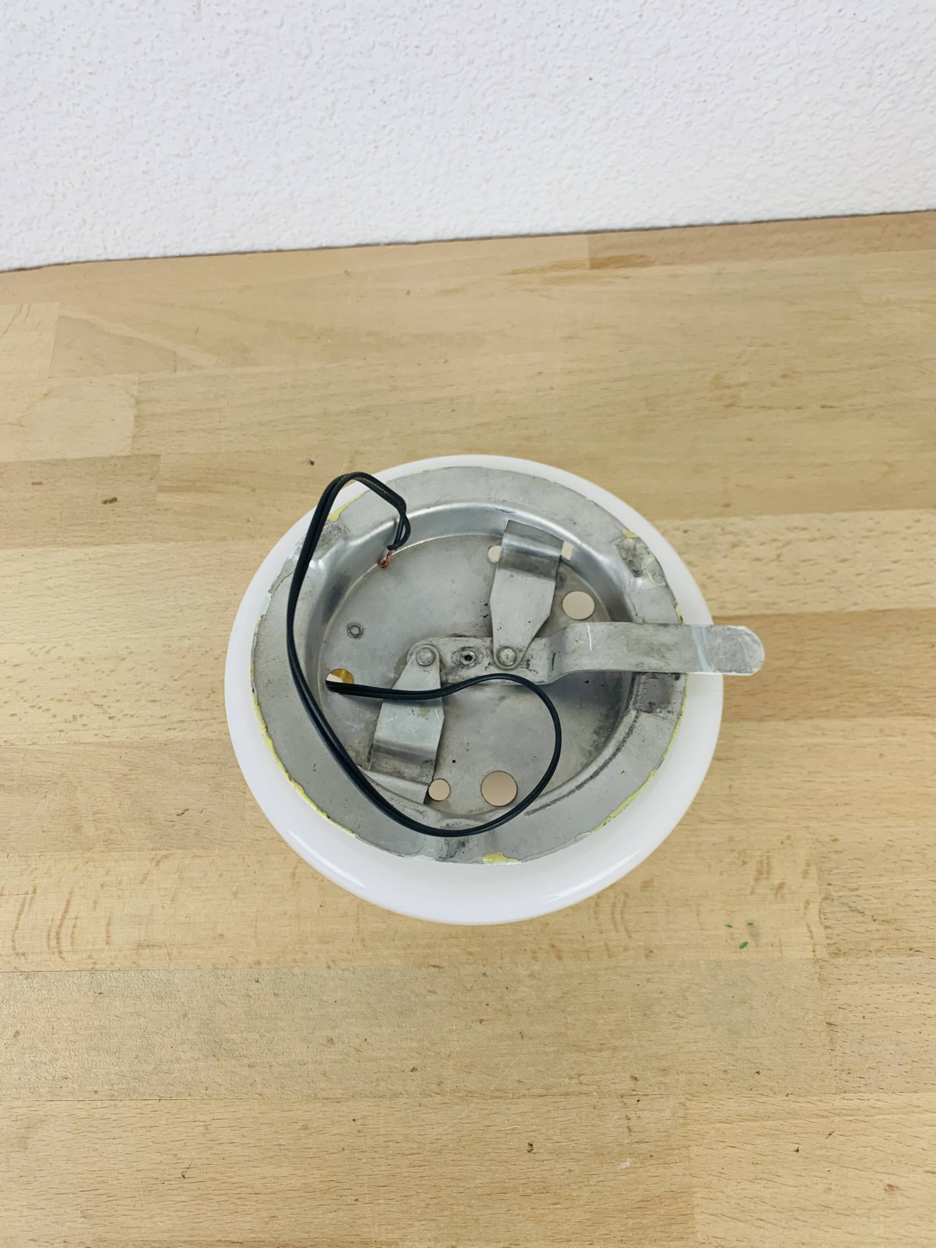 Vintage half-sphere opaline ball wall light