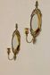 Pair of Mid Century Swedish Brass Sconces with Mirror
