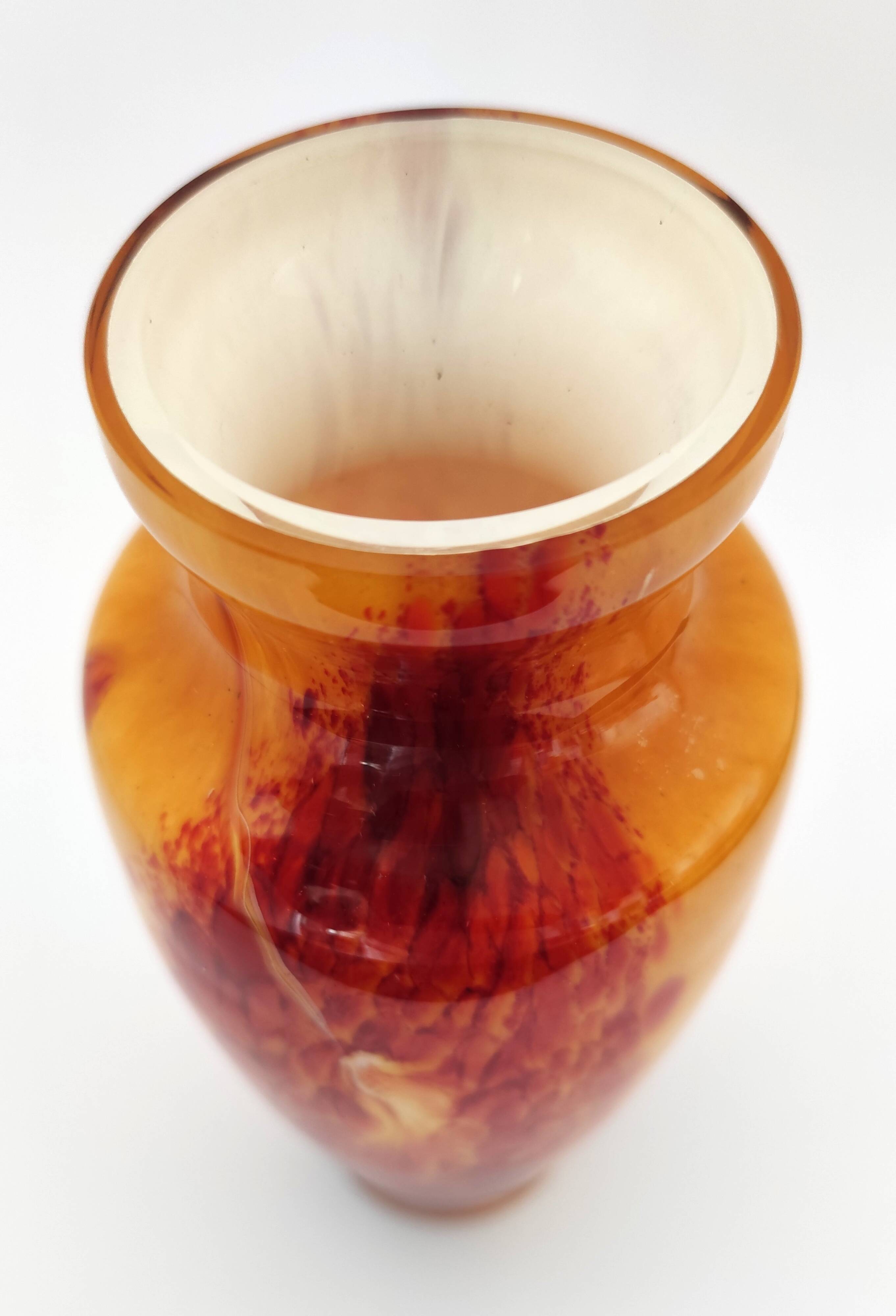 Vintage Vase 20 cm High Signed La Rochère Verrerie de Passavant-la-Rochère