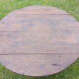 Old winegrower's table solid oak waxed and morning in the old
