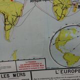 Old school map Vidal Lablache planisphere N° 322