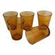 Set of 5 amber glasses Véréco – France – 1970s