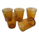 Set of 5 amber glasses Véréco – France – 1970s