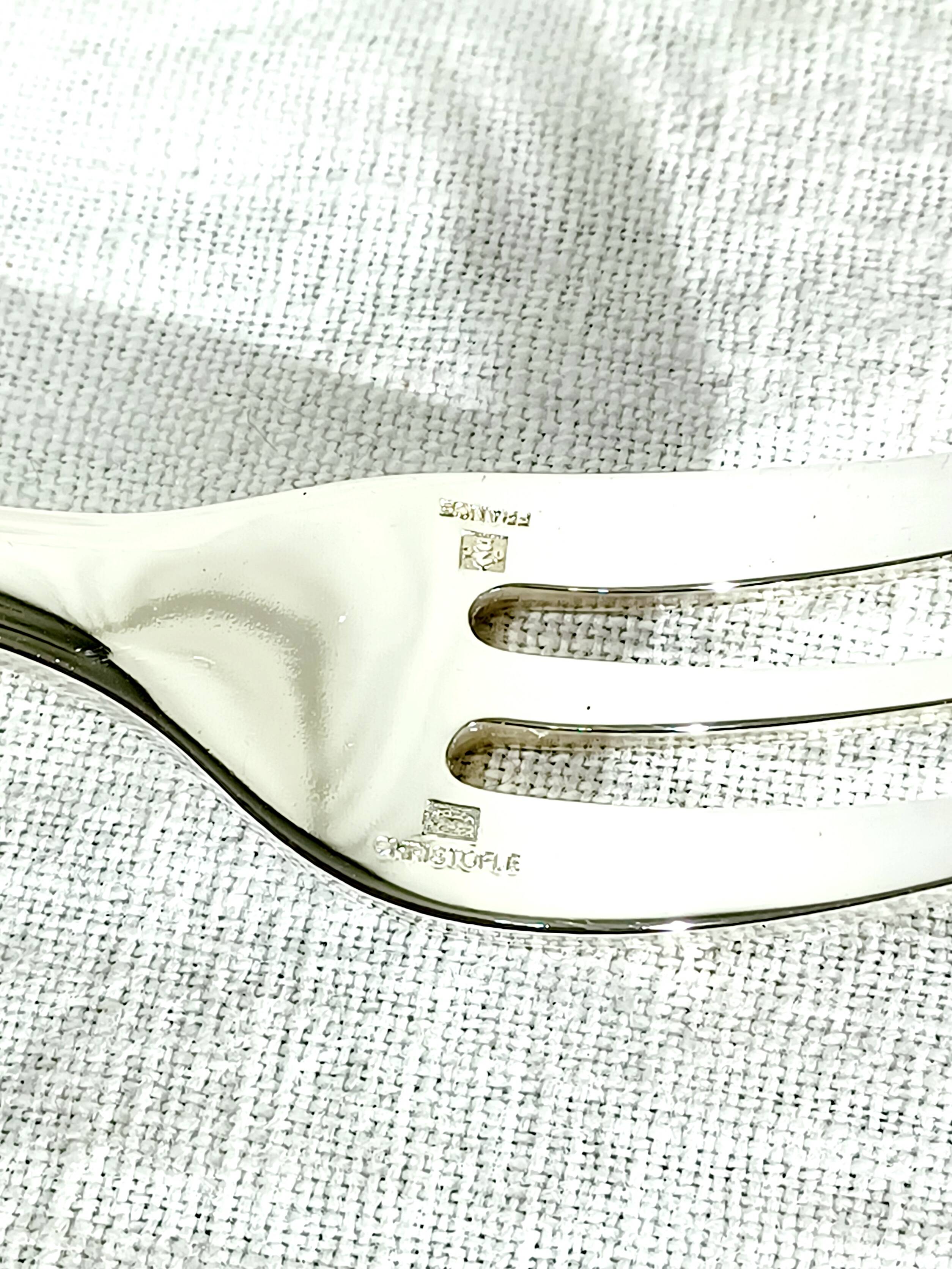 Christofle – 12 Silver Plated Cake Forks, America Model