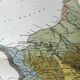 Old geological map of the Paris Basin 55x37.5cm