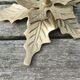 Golden metal candle holder
