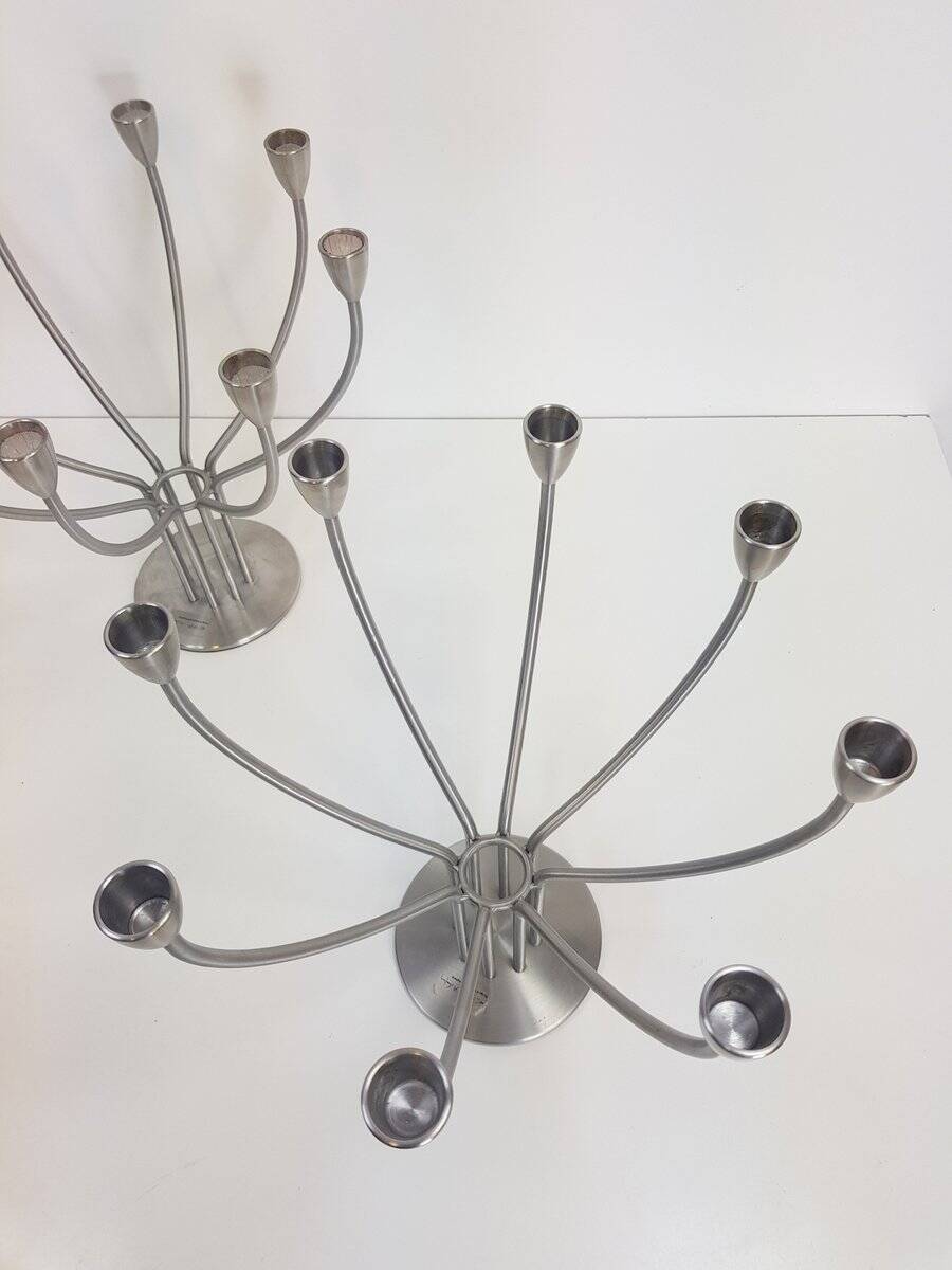 Scandinavian Modern Candleholder in Steel by M. Hagberg for Ikea, 1970s