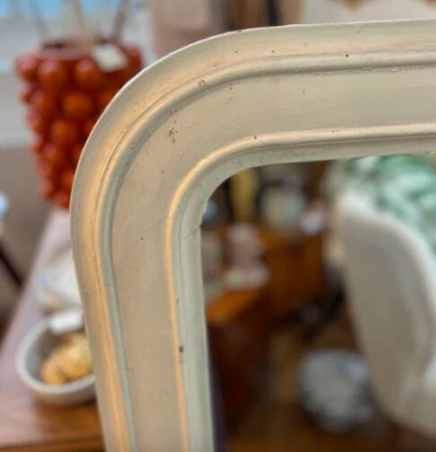 Large white Louis Philippe mirror