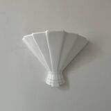 Vintage white porcelain wall lamp, France, 1960