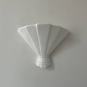 Vintage white porcelain wall lamp, France, 1960