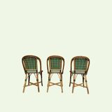 Set of 3 woven rattan bistro chairs Drucker SA
