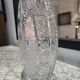 Cut crystal vase - ibex decoration, 20th century