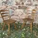 Series of 20 Scandinavian chairs or vintage wooden bistro