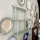 Étagère murale 3 tablettes en bois bleu ciel