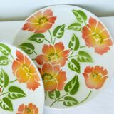 4 vintage dessert plates Moulin des Loups Orchies model Ontario 210677