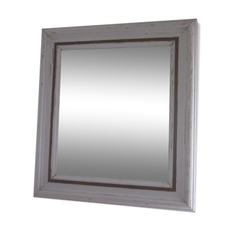 Old painted wooden mirror 60x66cm