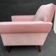 Fauteuil vintage velour  rose