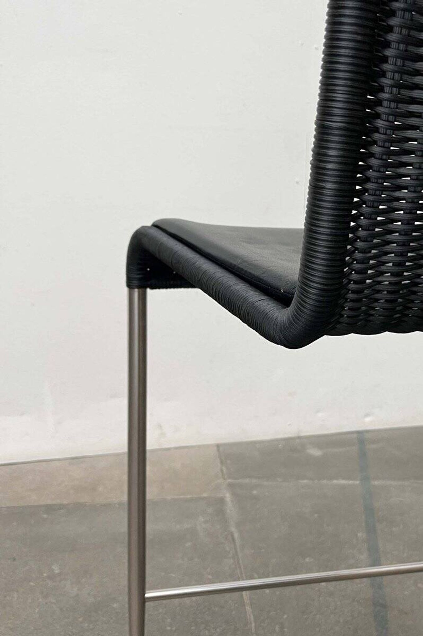 Vintage German cantilever bar stools B30 with leather cushions by Tecta and Jean Prouvé, set of 2.