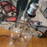 Pied de lampe à poser vintage 70 en verre