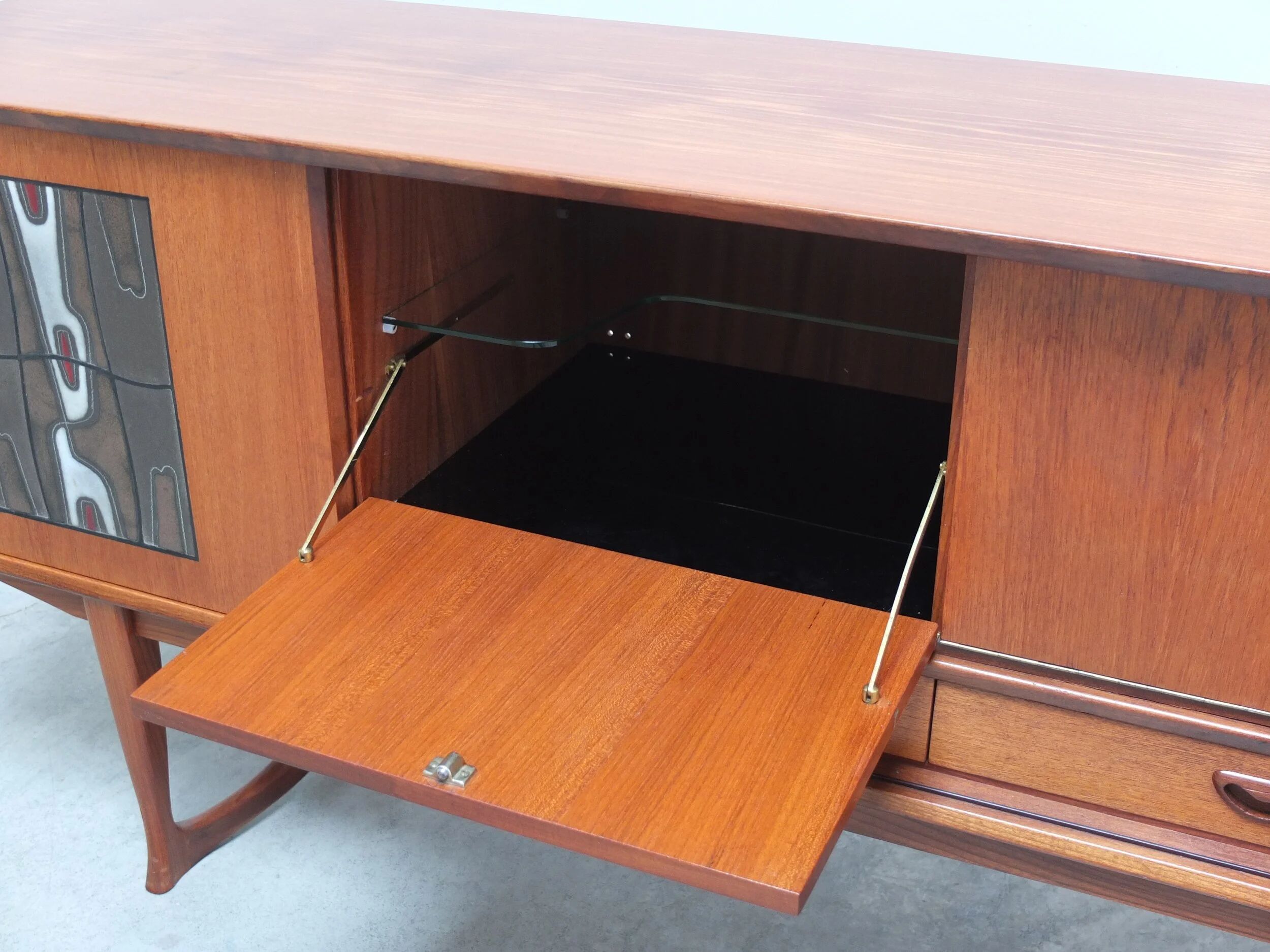 Decorative sideboard by Louis Van Teeffelen for Wébé, 1950s