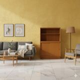 Petite armoire design vintage plaquée en chêne des années 50 d'origine